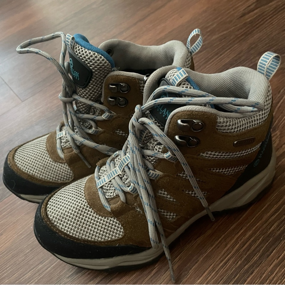 Women's Brown and Gray Hiking Boots